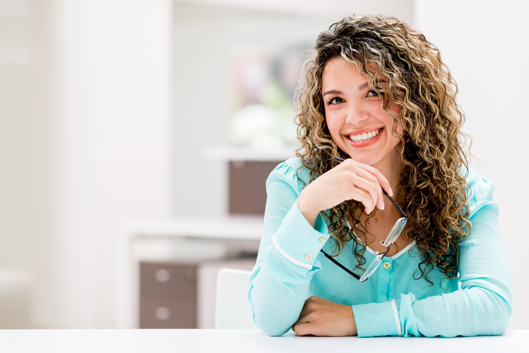 Happy Woman at the Office